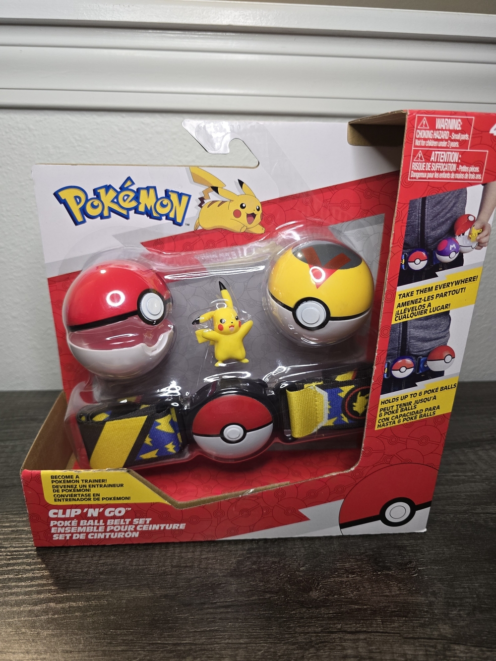 Pokemon Clip 'N' Go Poké Ball Belt Set with Pikachu - Red & Yellow